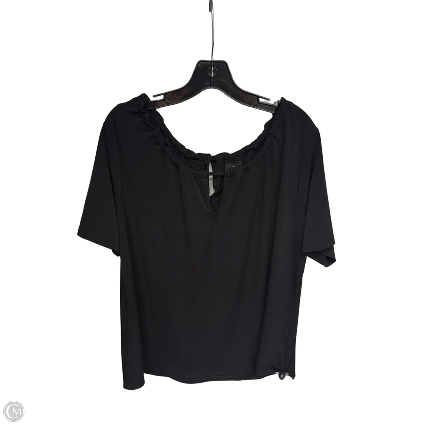 Top Short Sleeve By Worthington In Black, Size: Xl