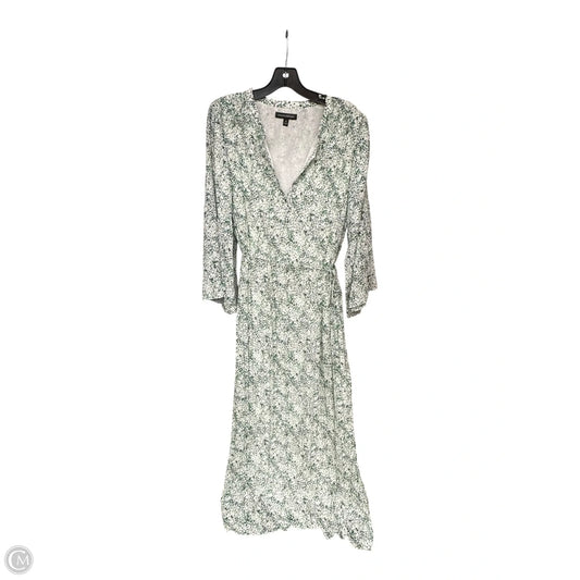 Dress Casual Maxi By Banana Republic In Green & White, Size: M