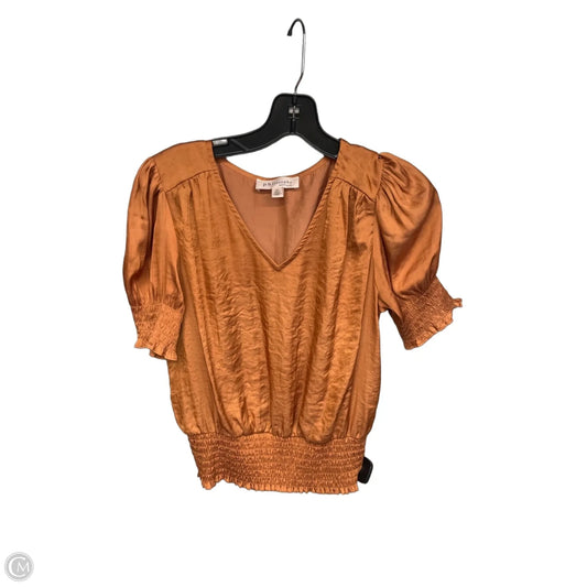 Top Short Sleeve By Philosophy In Orange, Size: S