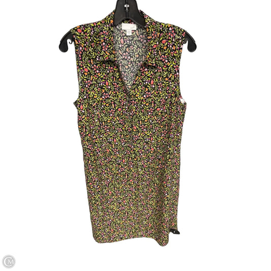 Dress Casual Midi By J. Jill In Black & Green, Size: M