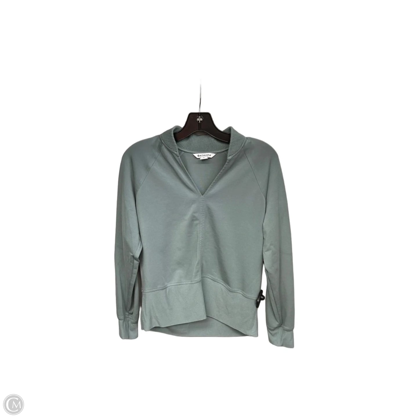 Athletic Sweatshirt Crewneck By Athleta In Green, Size: M