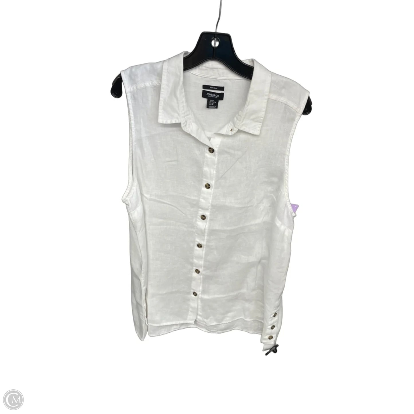 Top Sleeveless By Jones New York In White, Size: Xl