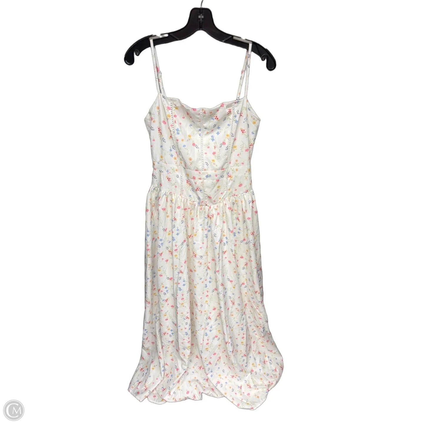 Dress Casual Maxi By Clothes Mentor In White & Yellow, Size: M