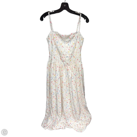 Dress Casual Maxi By Clothes Mentor In White & Yellow, Size: M
