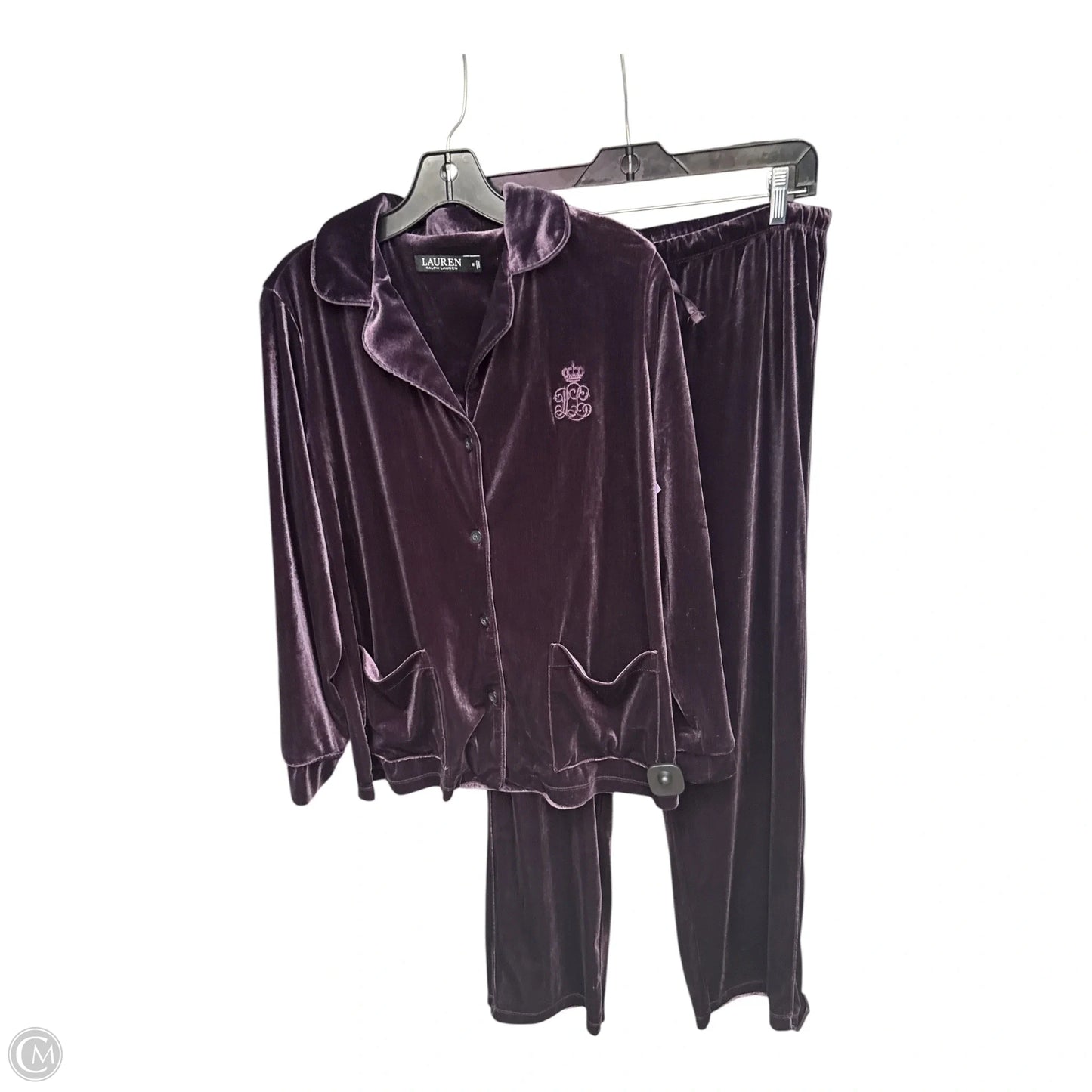 Pajamas 2pc By Lauren By Ralph Lauren In Purple, Size: M