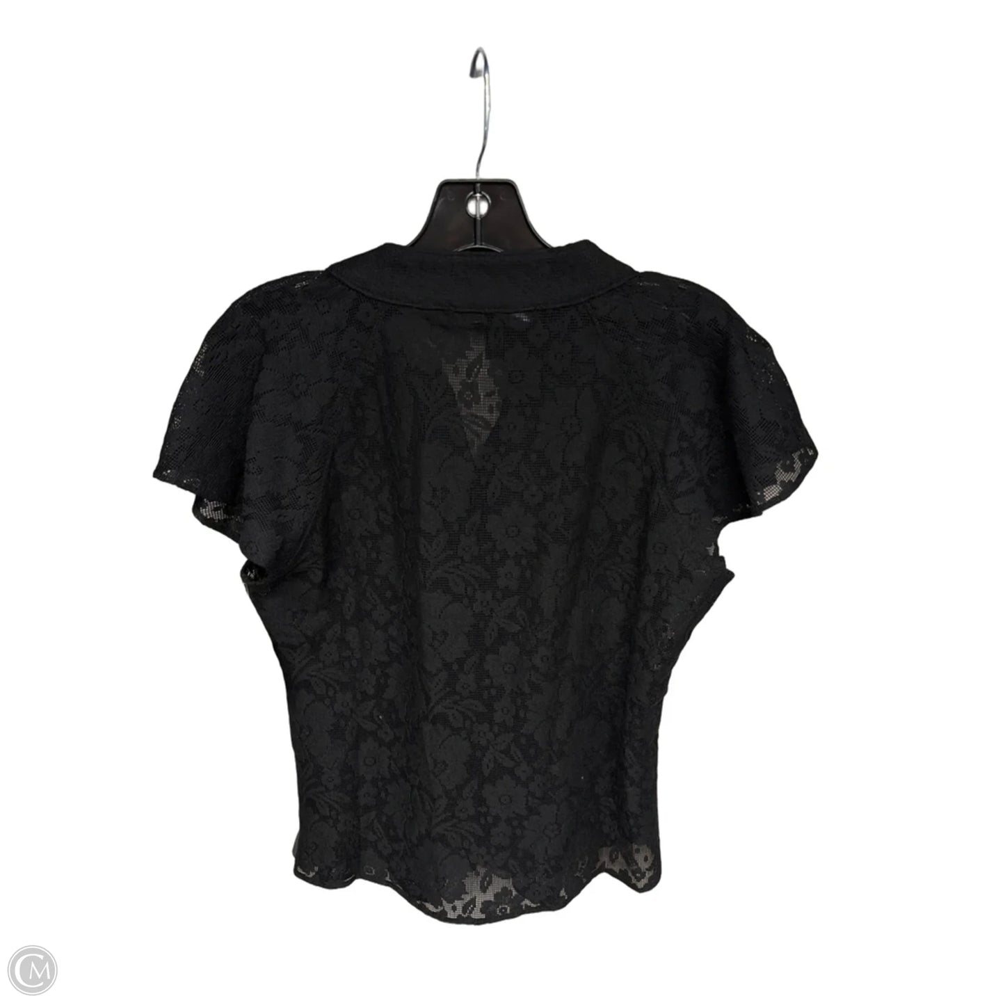 Top Short Sleeve By White House Black Market In Black, Size: S
