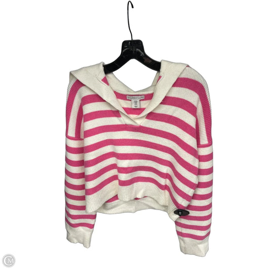 Sweater By Sincerely Jules In Pink & White, Size: M