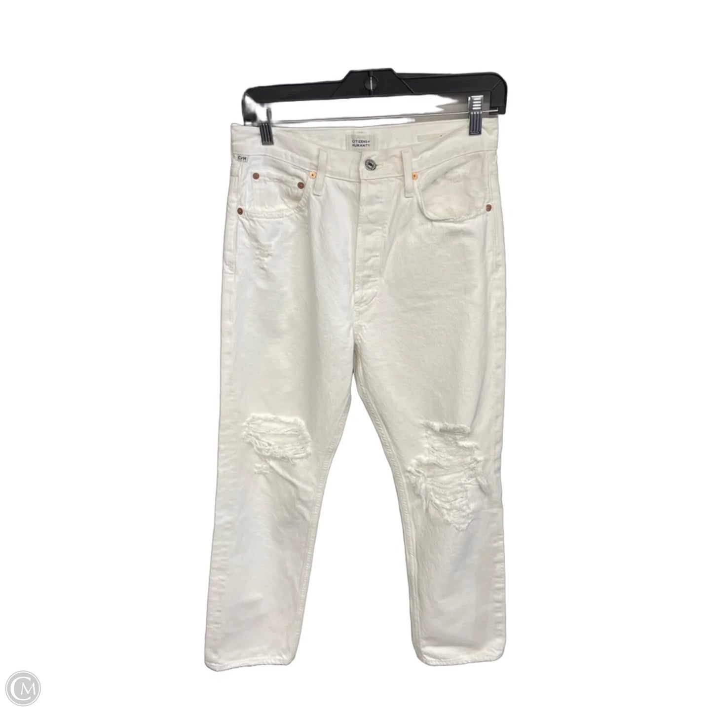 Jeans Straight By Citizens Of Humanity In White Denim, Size: 4