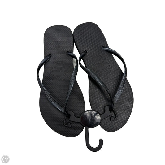 Sandals Flip Flops By Havaianas In Black, Size: