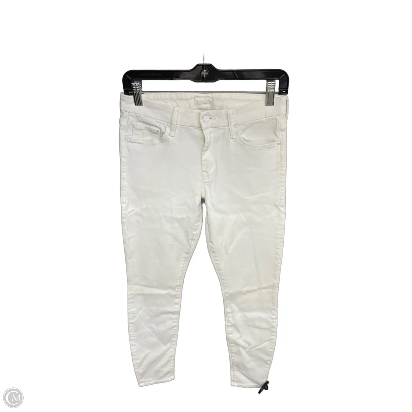 Jeans Skinny By Mother In White Denim, Size: 4