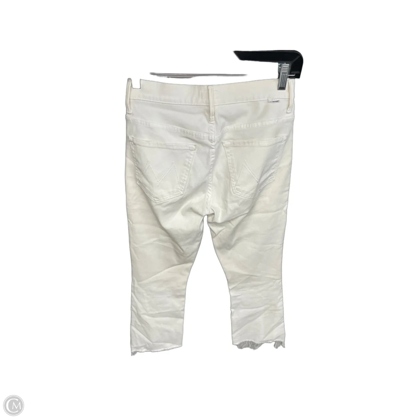 Jeans Straight By Mother In White Denim, Size: 26