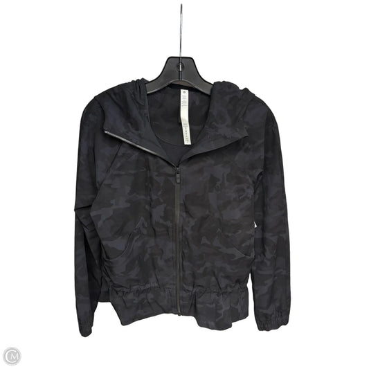Athletic Jacket By Lululemon In Black & Blue, Size: 4