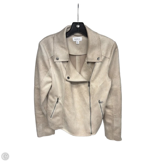 Jacket Moto By Evereve In Cream, Size: M