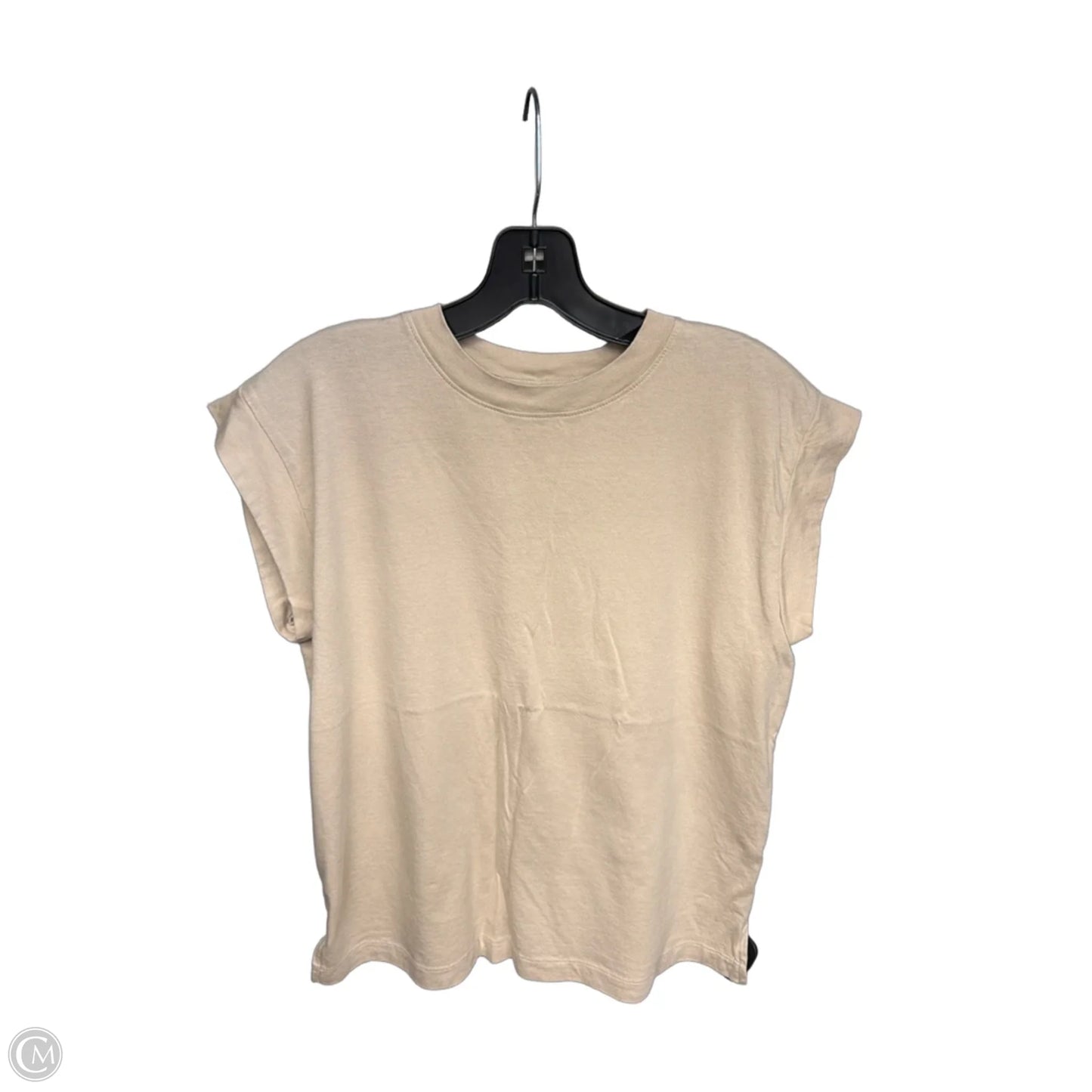 Top Short Sleeve By A New Day In Beige, Size: S