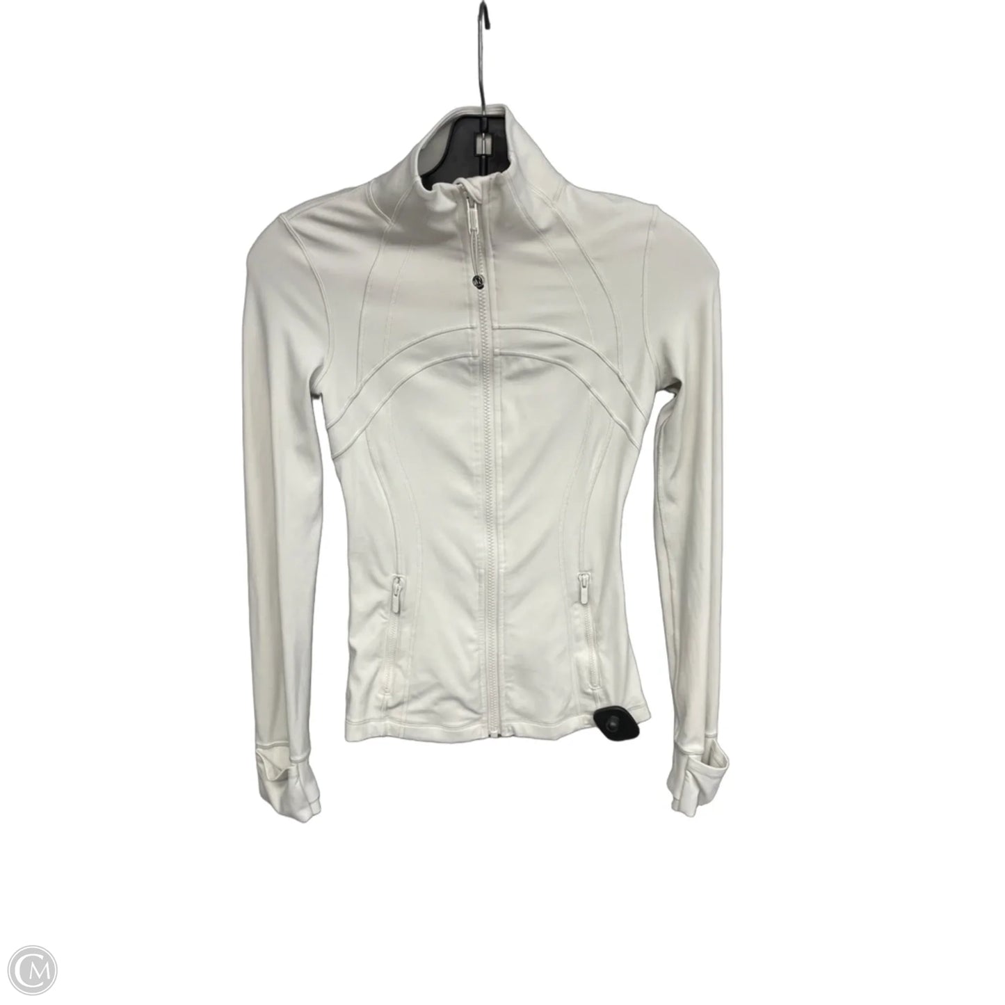 Athletic Jacket By Lululemon In White, Size: 2