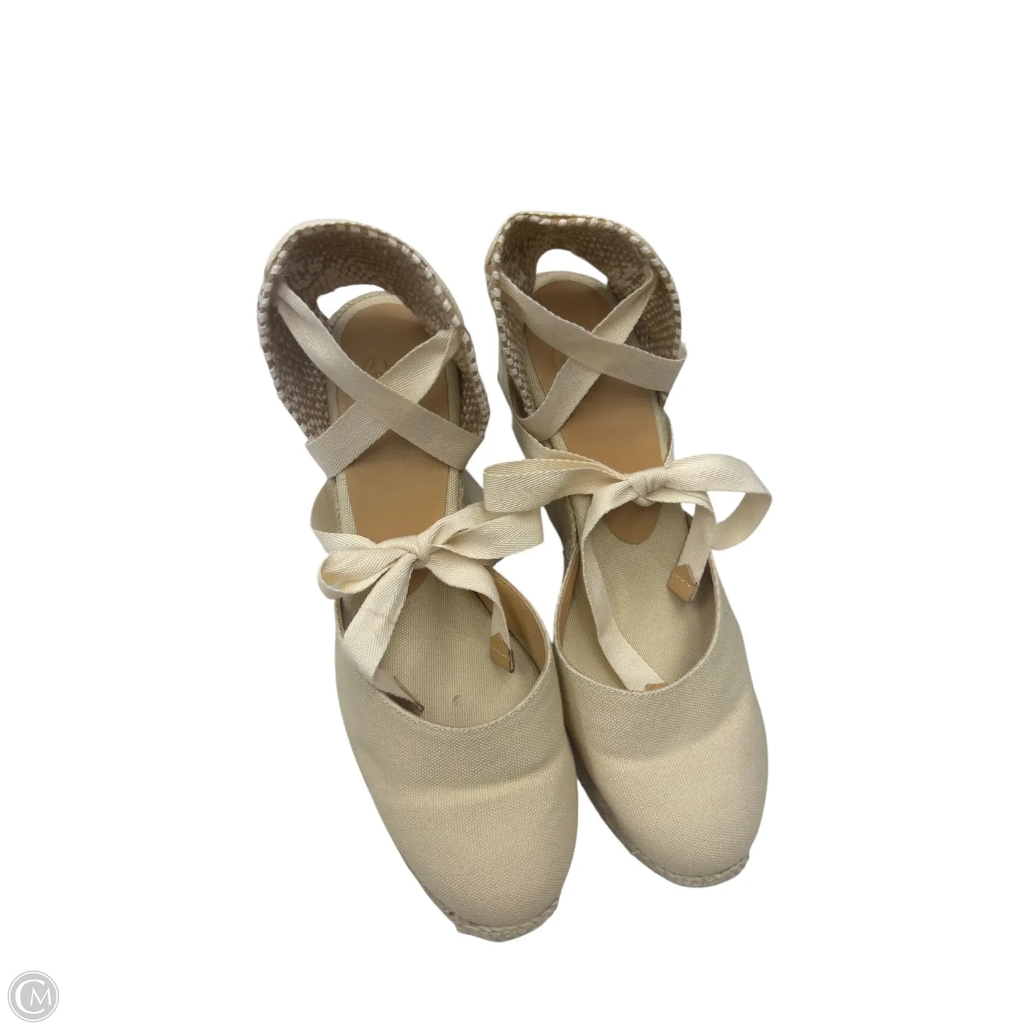 Shoes Heels Wedge By Clothes Mentor In Cream, Size: 8