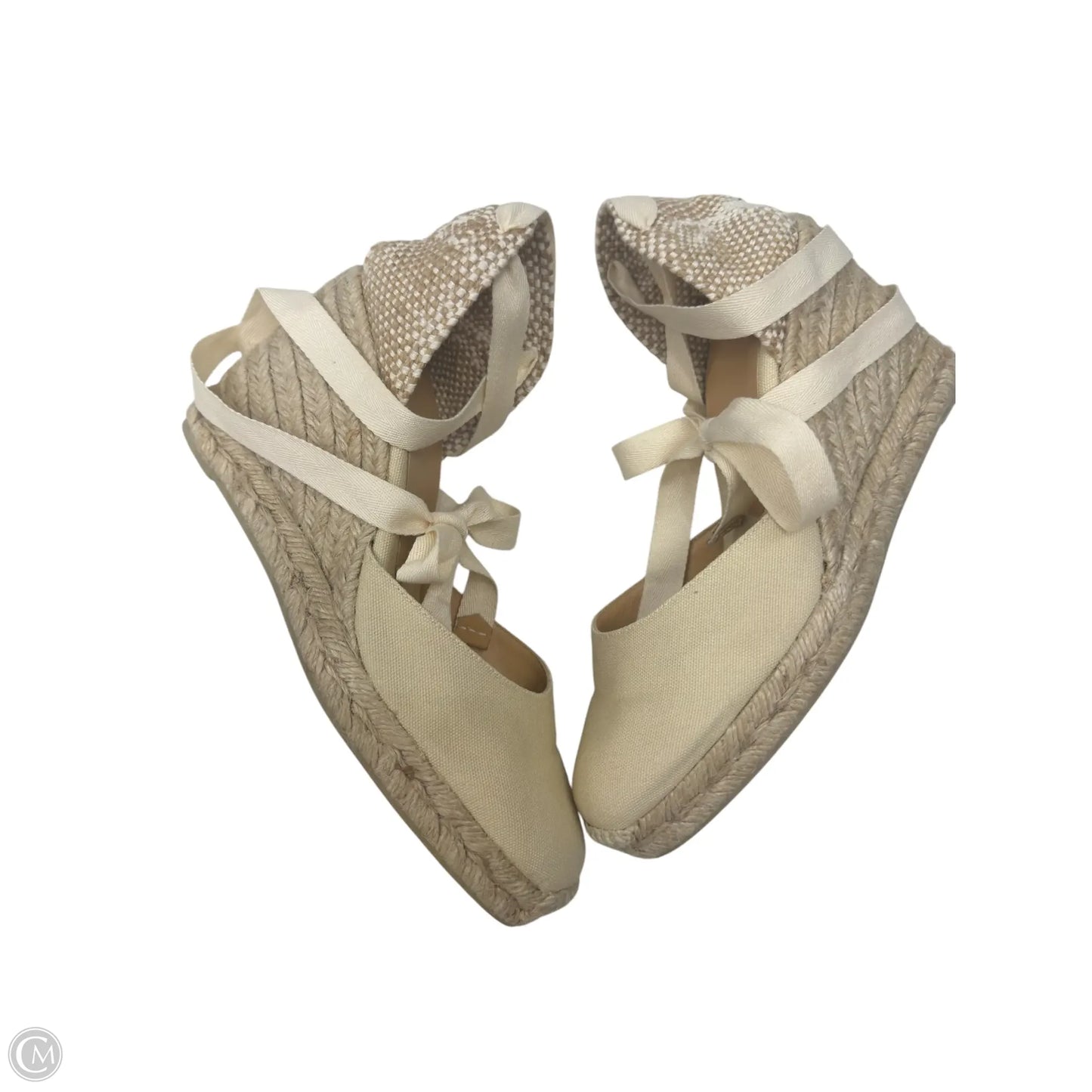 Shoes Heels Wedge By Clothes Mentor In Cream, Size: 8