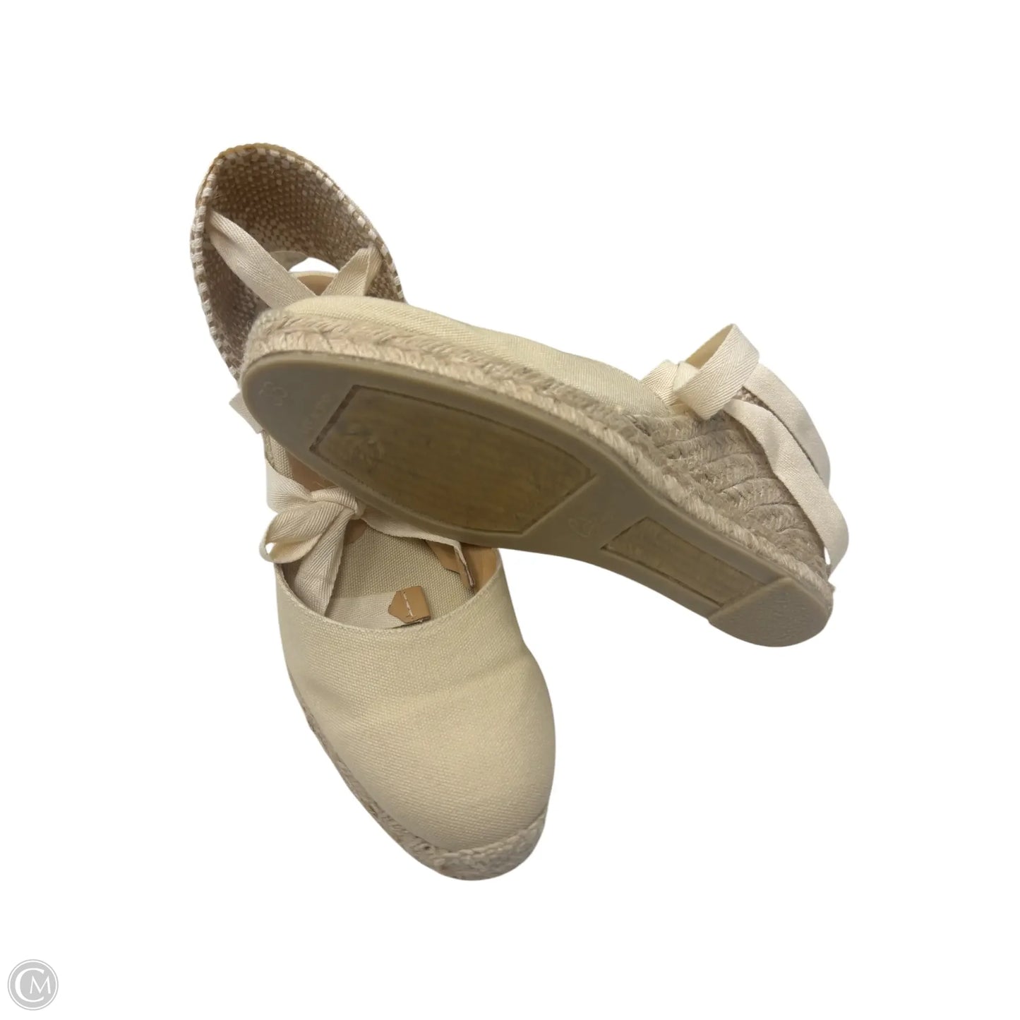 Shoes Heels Wedge By Clothes Mentor In Cream, Size: 8