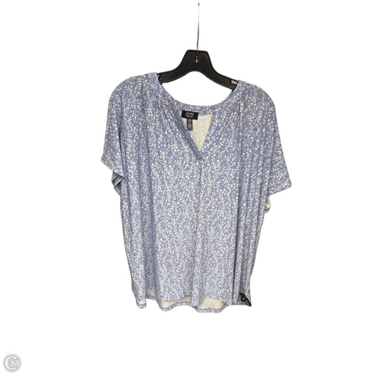 Top Short Sleeve By Jones New York In Blue, Size: 3x