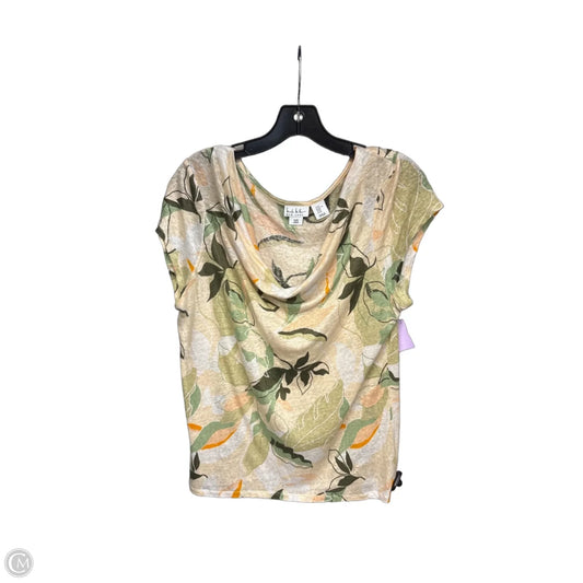 Top Sleeveless By Nicole By Nicole Miller In Cream & Green, Size: Xl