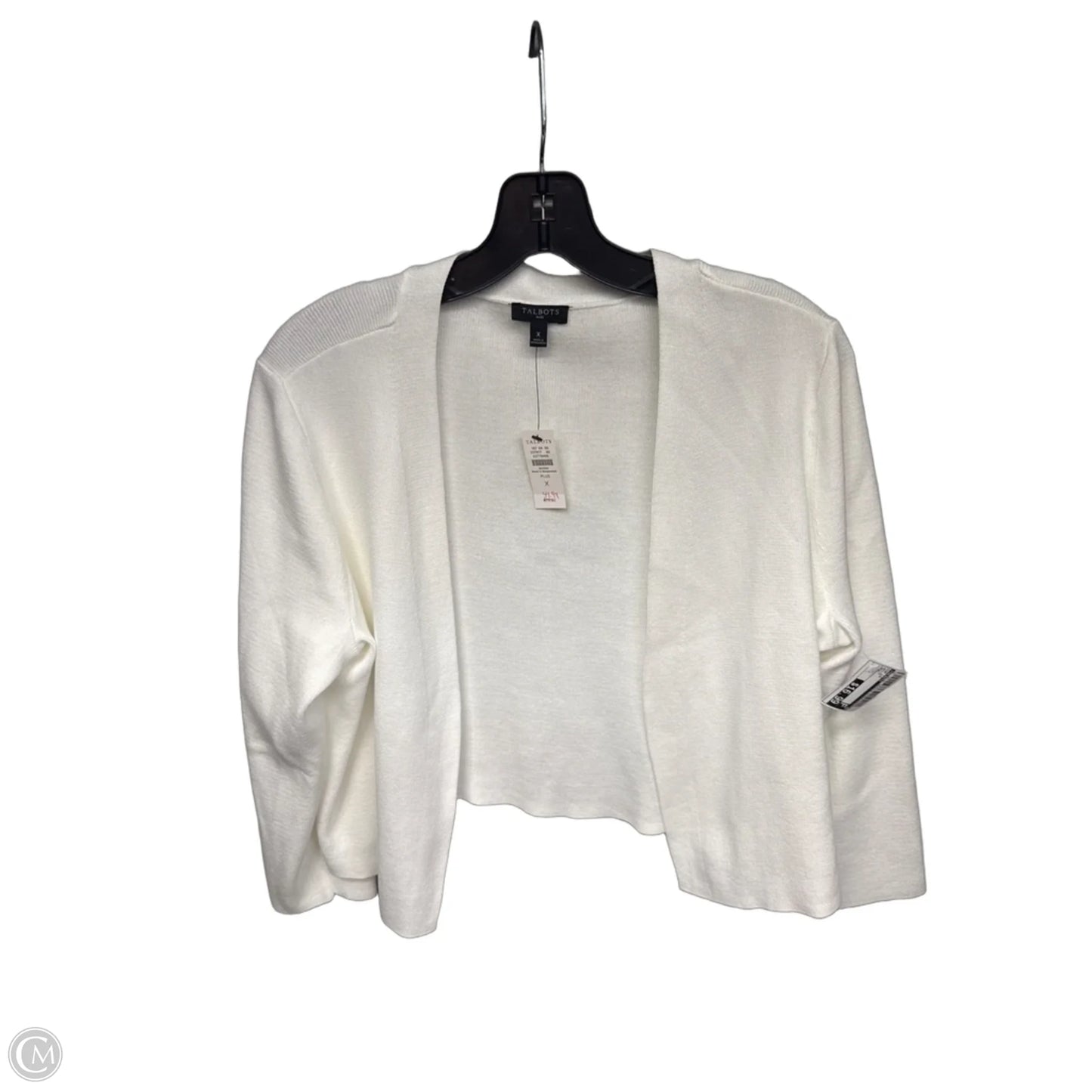 Sweater Cardigan By Talbots In White, Size: Xl