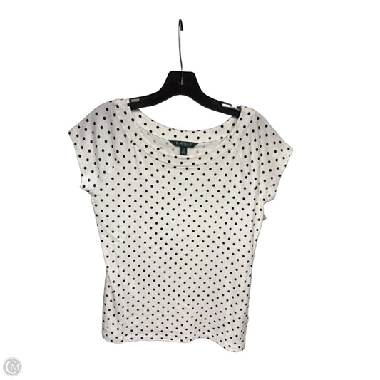 Top Short Sleeve By Lauren By Ralph Lauren In White, Size: L