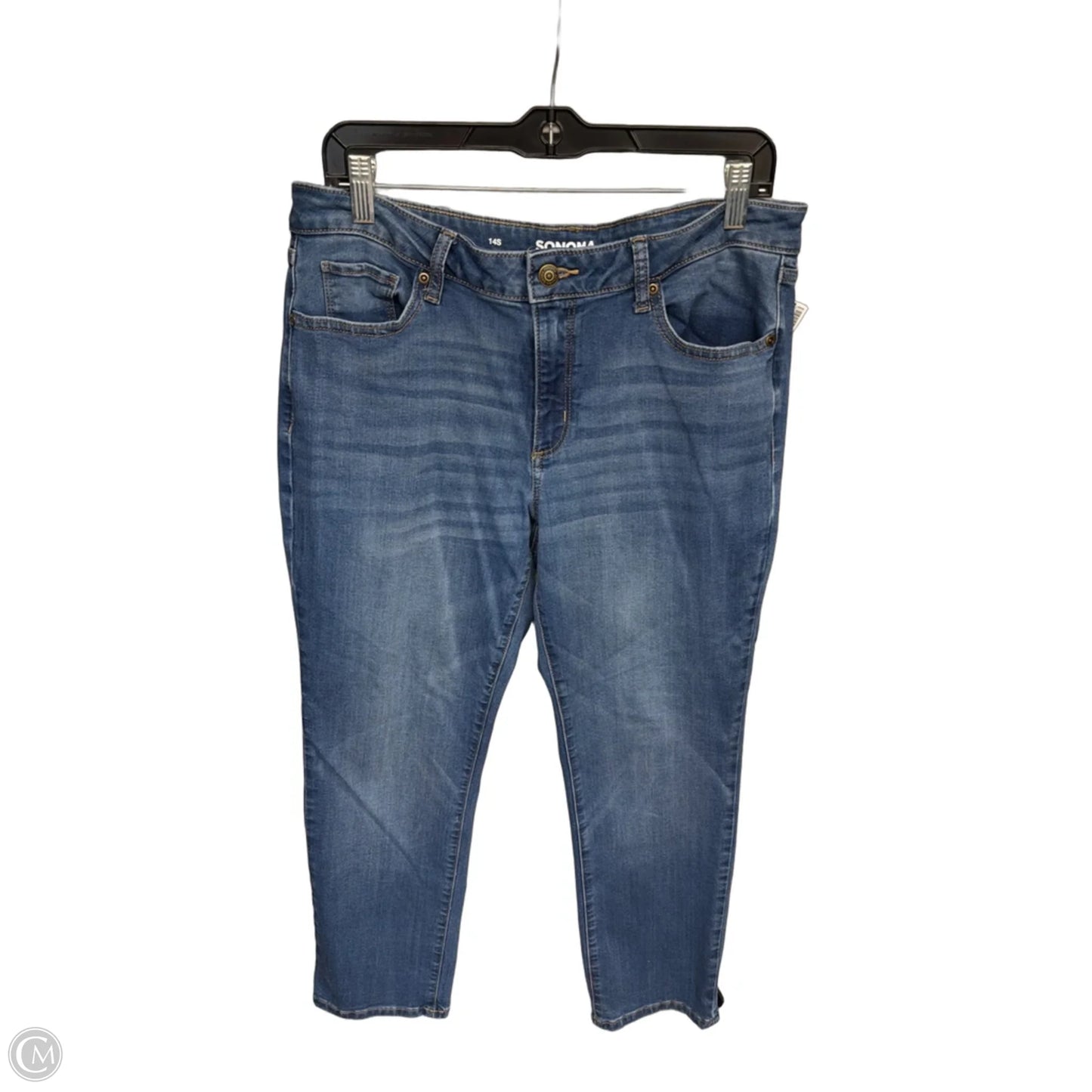 Jeans Straight By Sonoma In Blue Denim, Size: 14