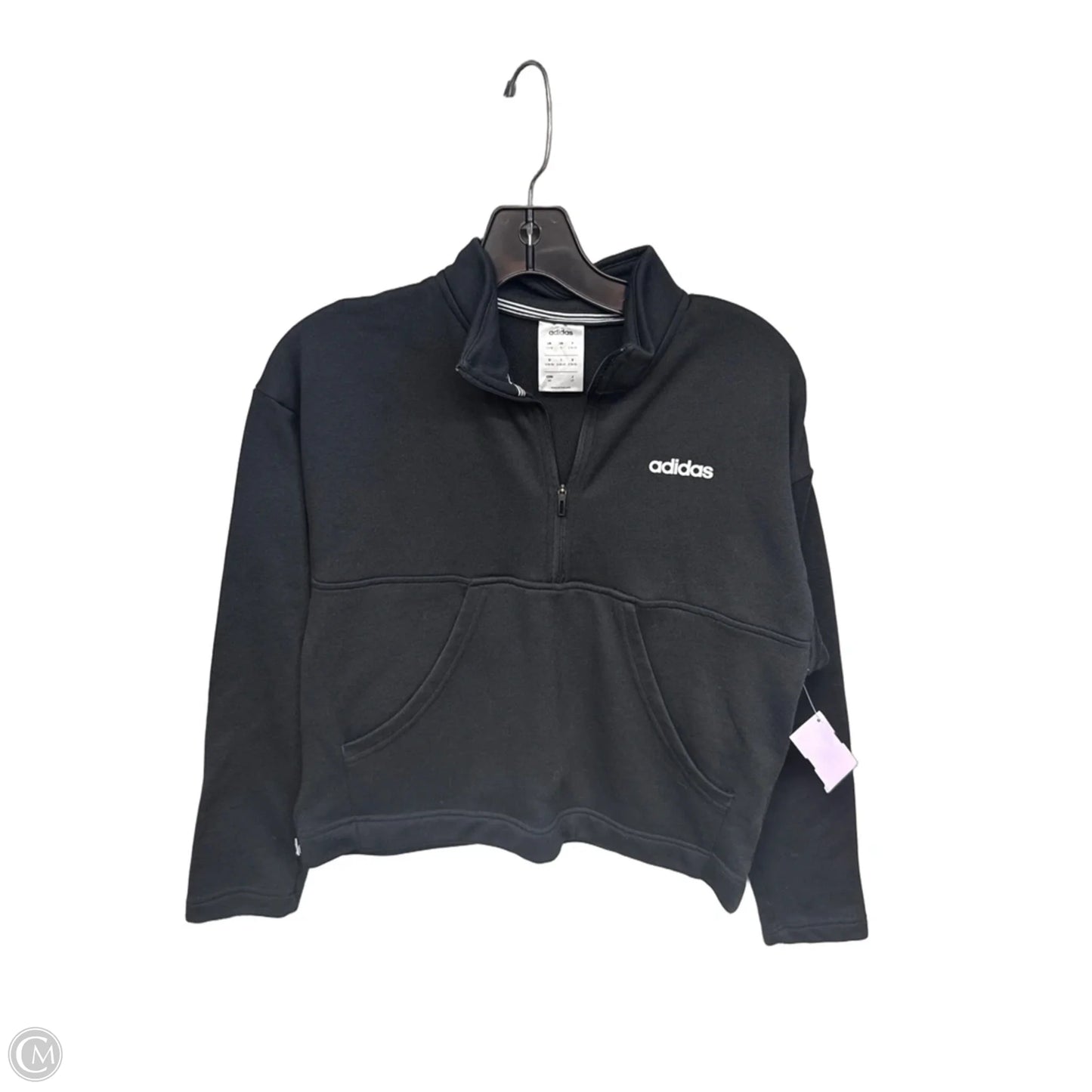 Athletic Sweatshirt Crewneck By Adidas In Black, Size: S