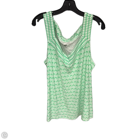 Top Sleeveless By Clothes Mentor In Green & White, Size: Xl