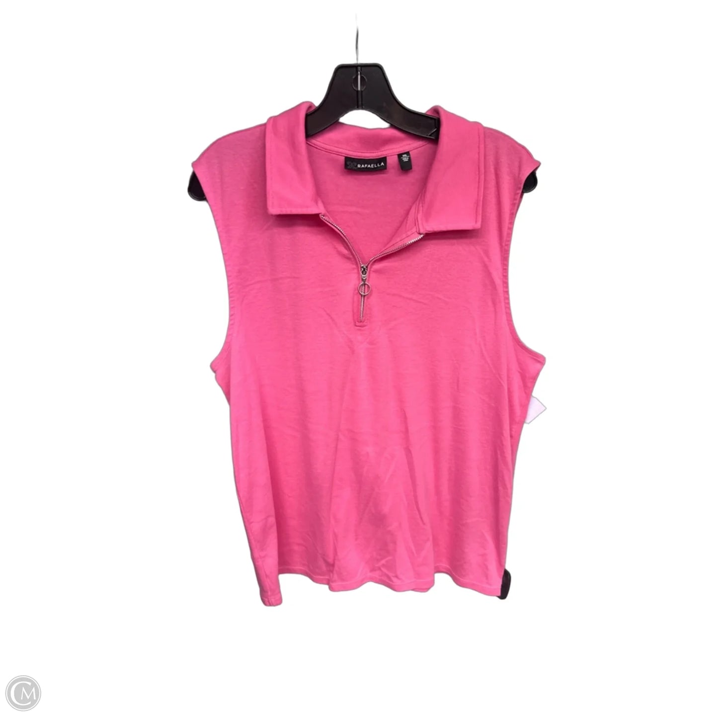 Top Sleeveless By Rafaella In Pink, Size: Xxl