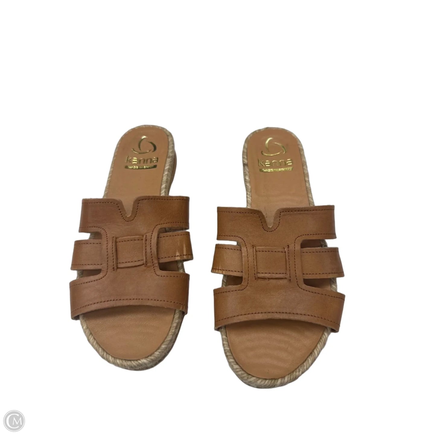 Sandals Flats By Clothes Mentor In Brown, Size: 8