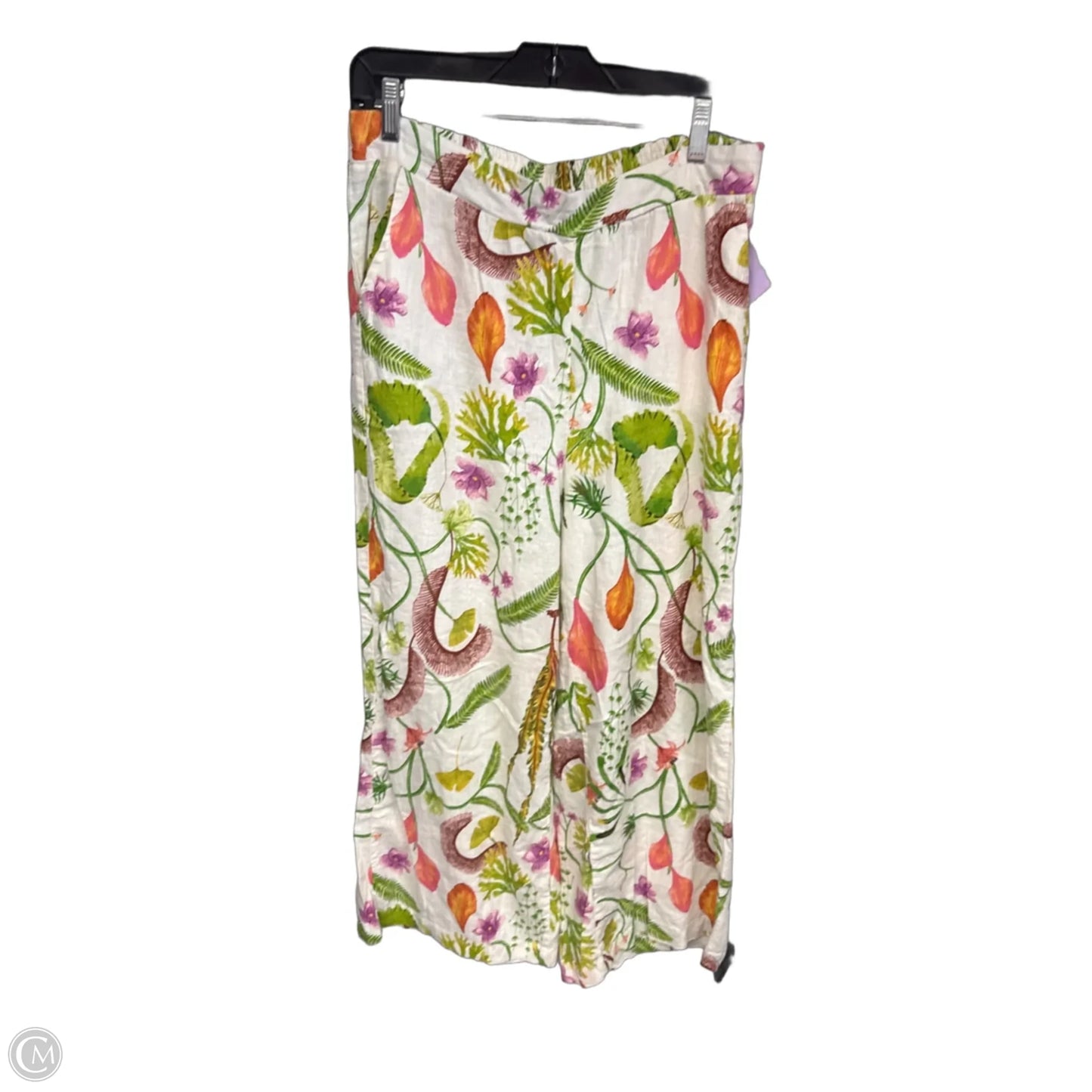 Pants Linen By Rachel Zoe In Tropical Print, Size: L