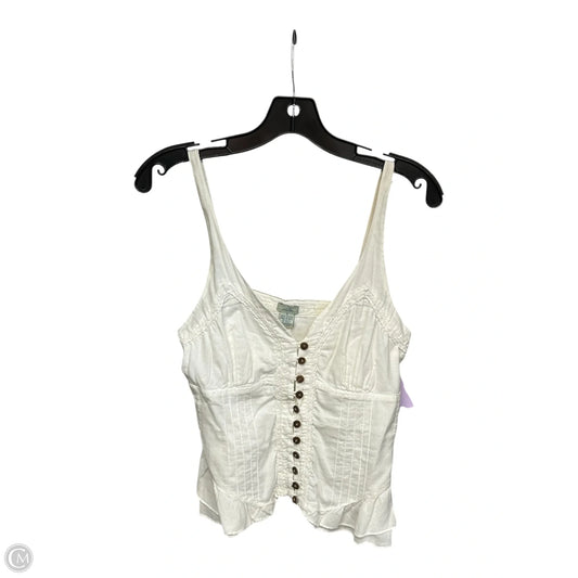 Top Sleeveless By Odille In White, Size: 4