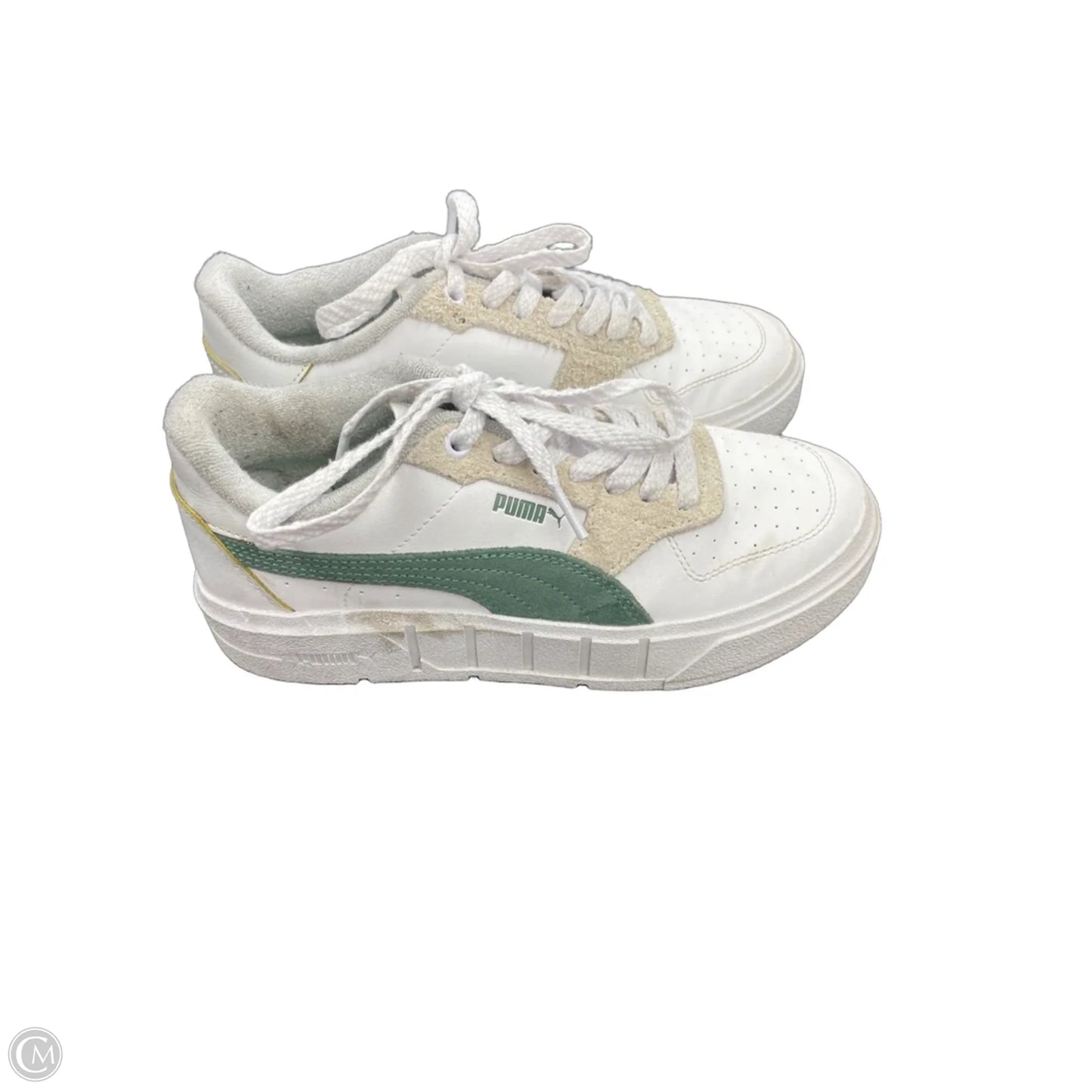 Shoes Sneakers By Puma In Green & White, Size: 8