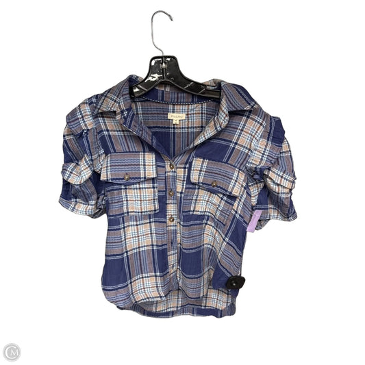 Top Short Sleeve By Pilcro In Blue, Size: Xs