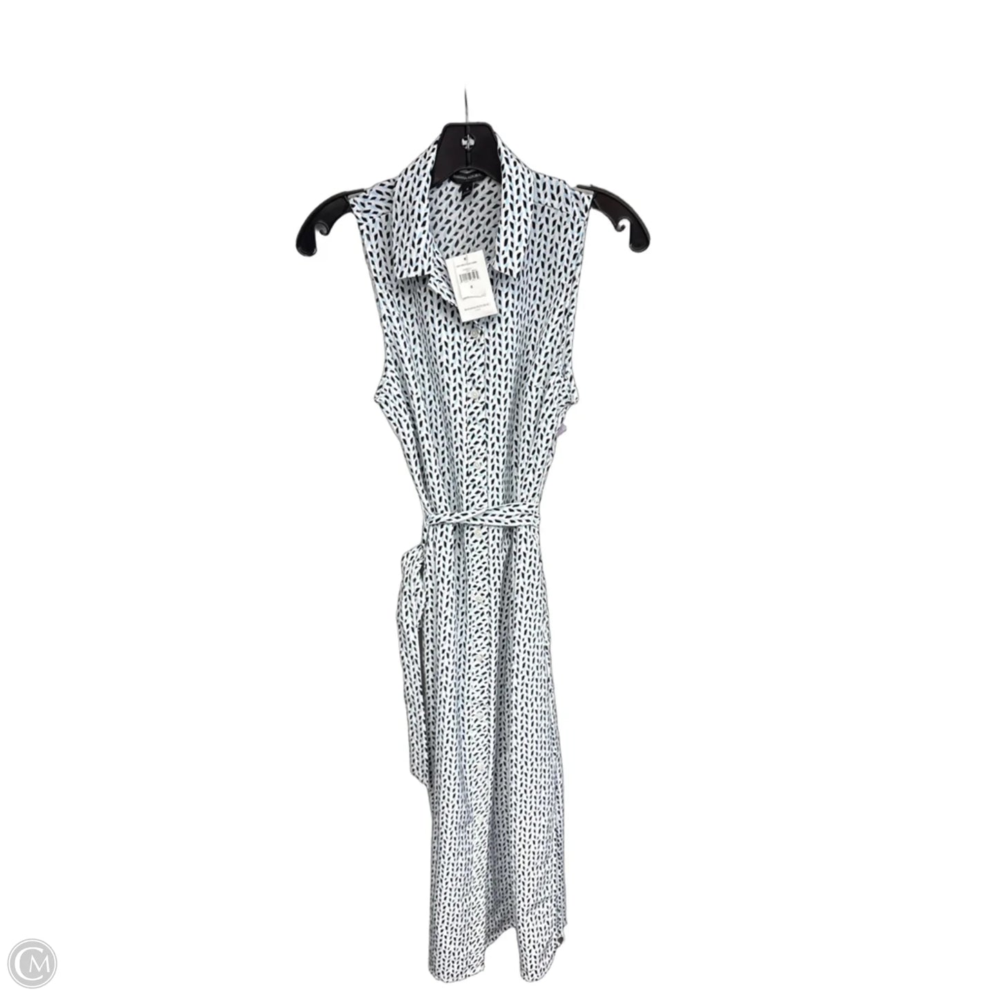 Dress Casual Maxi By Banana Republic In Blue & White, Size: 4