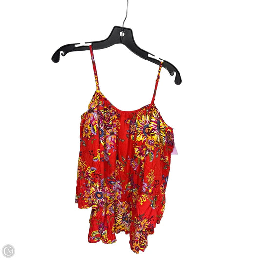 Top 3/4 Sleeve By Beachlunchlounge In Red & Yellow, Size: S