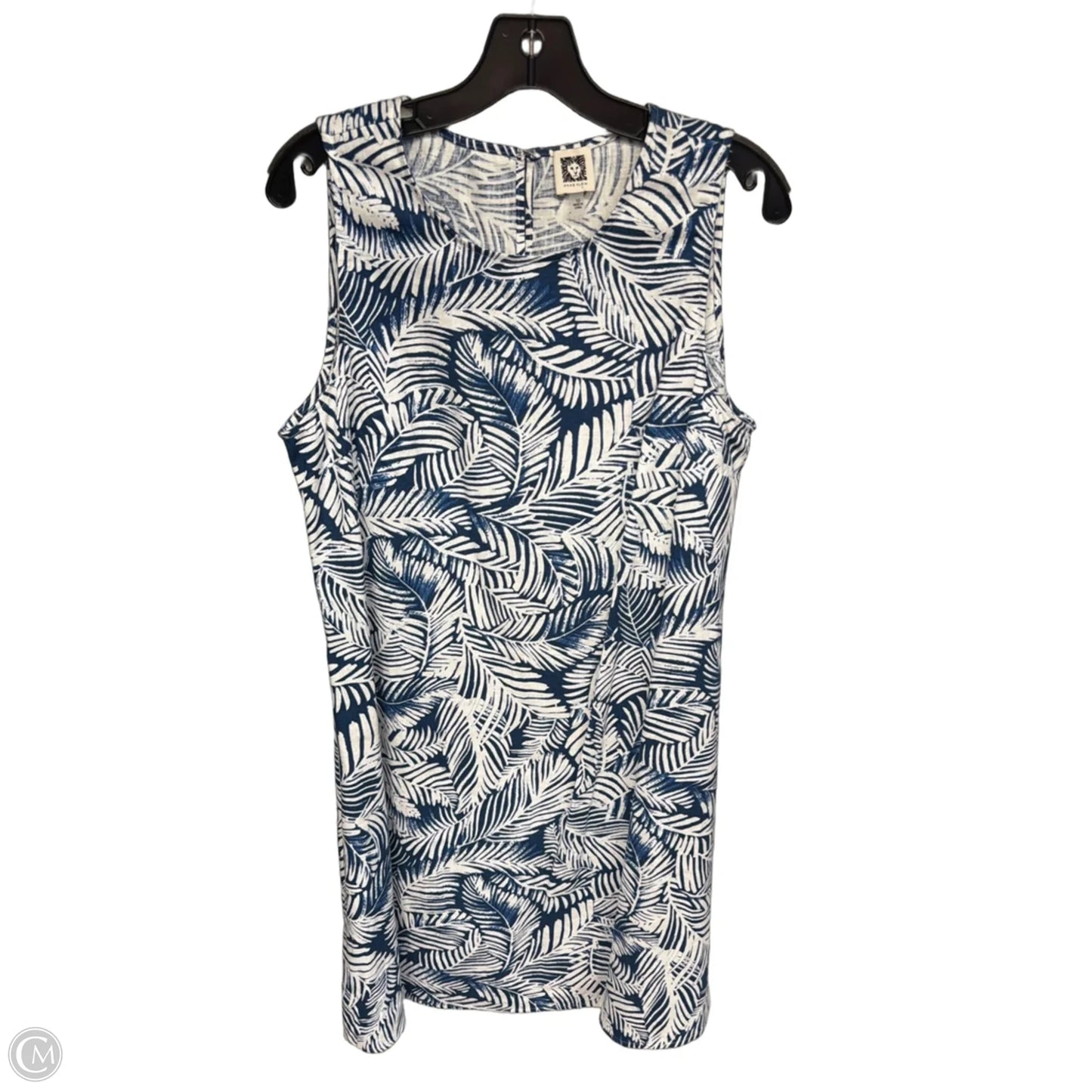Dress Casual Midi By Anne Klein In Blue & White, Size: 10