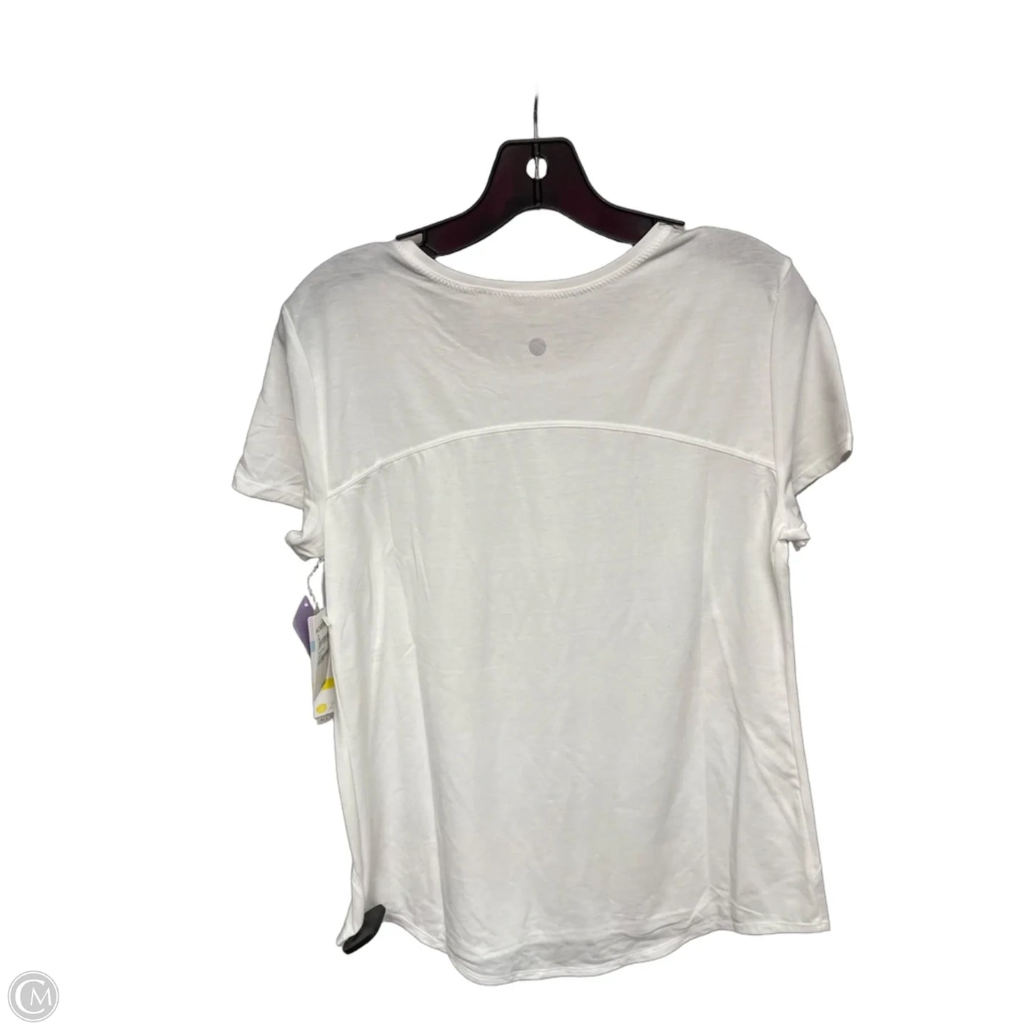 Athletic Top Short Sleeve By Zella In White, Size: M