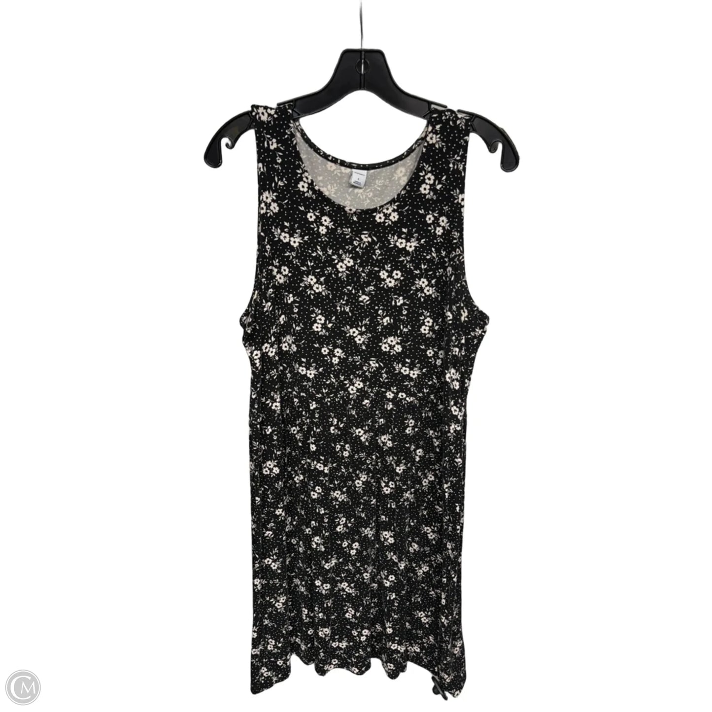 Dress Casual Midi By Old Navy In Black & Cream, Size: L