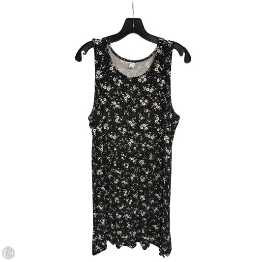 Dress Casual Midi By Old Navy In Black & Cream, Size: L