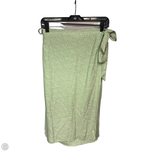 Skirt Midi By Urban Romantics In Green & White, Size: L