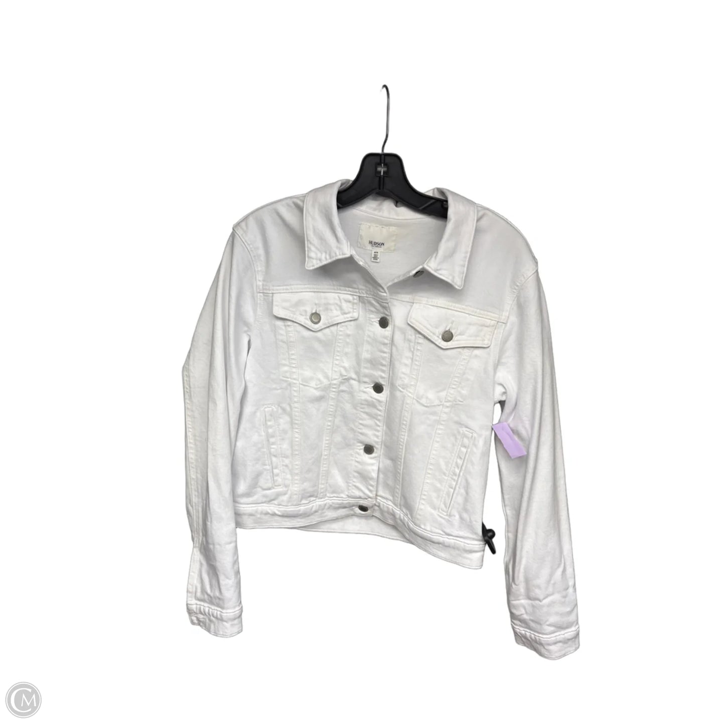 Jacket Denim By Hudson In White Denim, Size: M