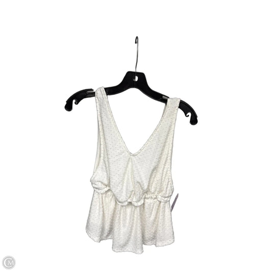 Top Sleeveless By Sadie & Sage In White, Size: M