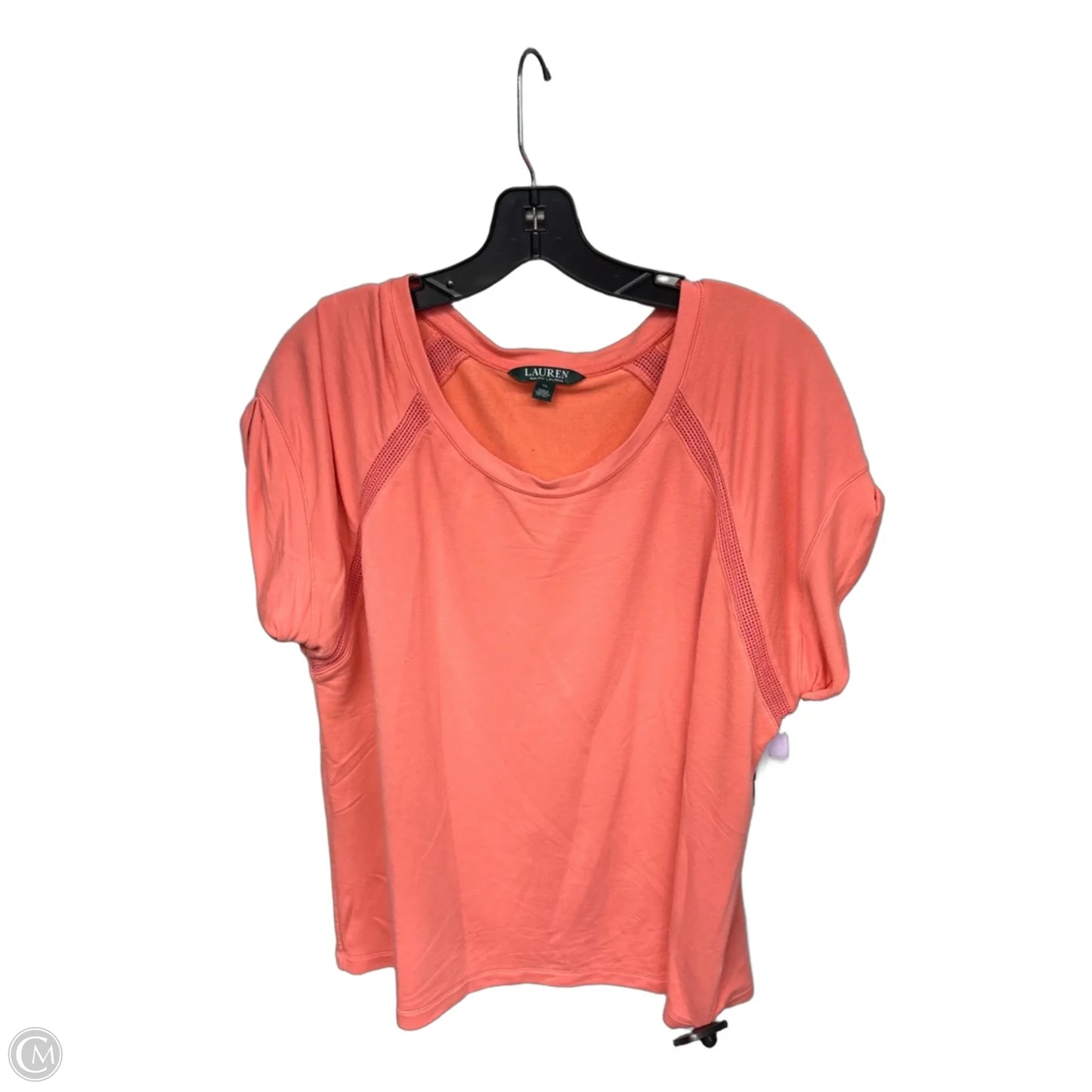 Top Short Sleeve By Lauren By Ralph Lauren In Coral, Size: Xl