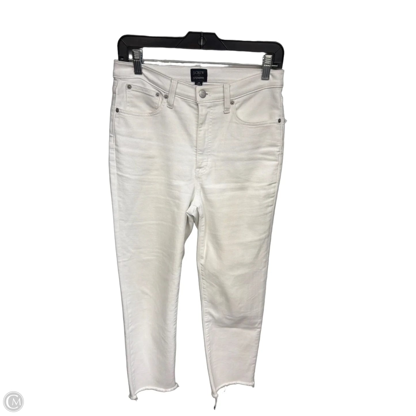 Jeans Cropped By J. Crew In White Denim, Size: 28