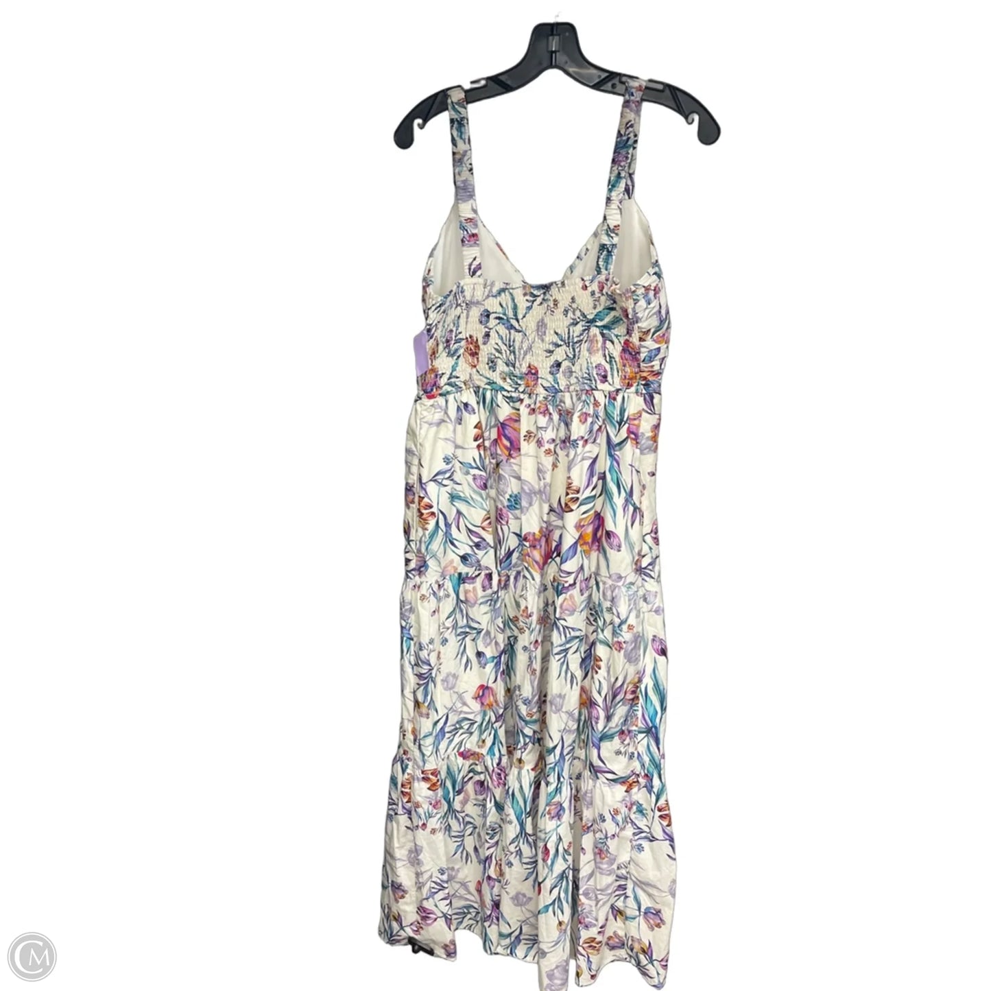 Dress Casual Maxi By Steve Madden In Cream & Purple, Size: M