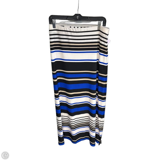 Skirt Maxi By Eci In Black & Blue, Size: M