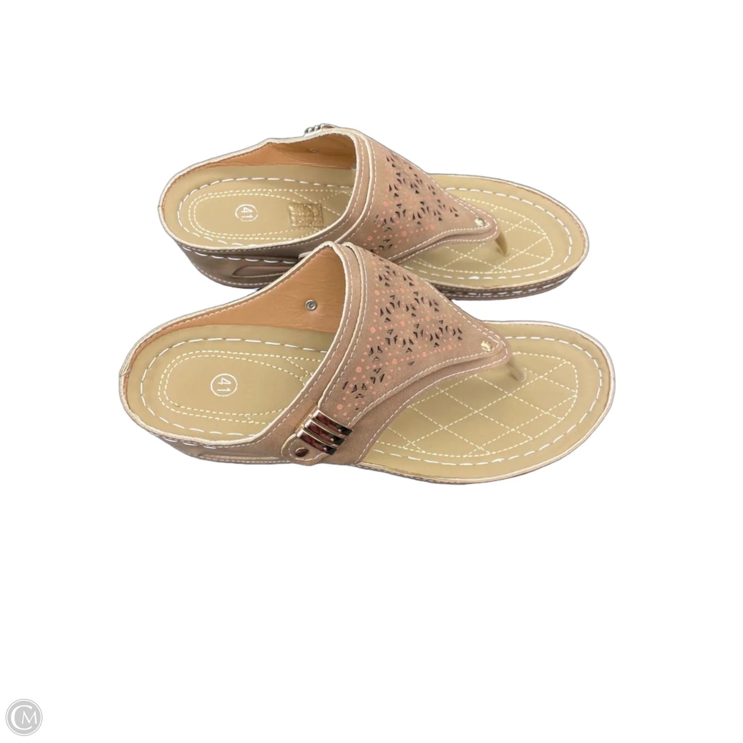 Sandals Flip Flops By Clothes Mentor In Brown, Size: 9