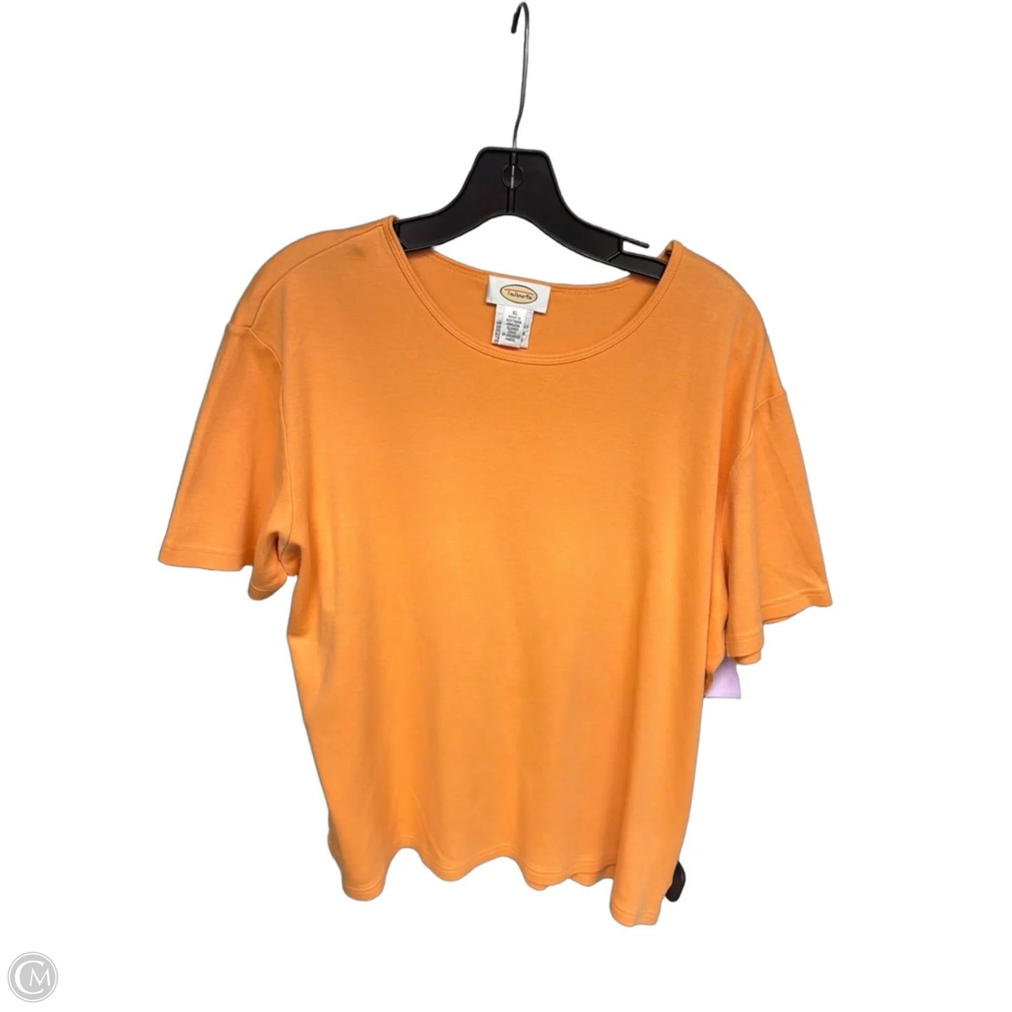 Top Short Sleeve By Talbots In Orange, Size: Xl